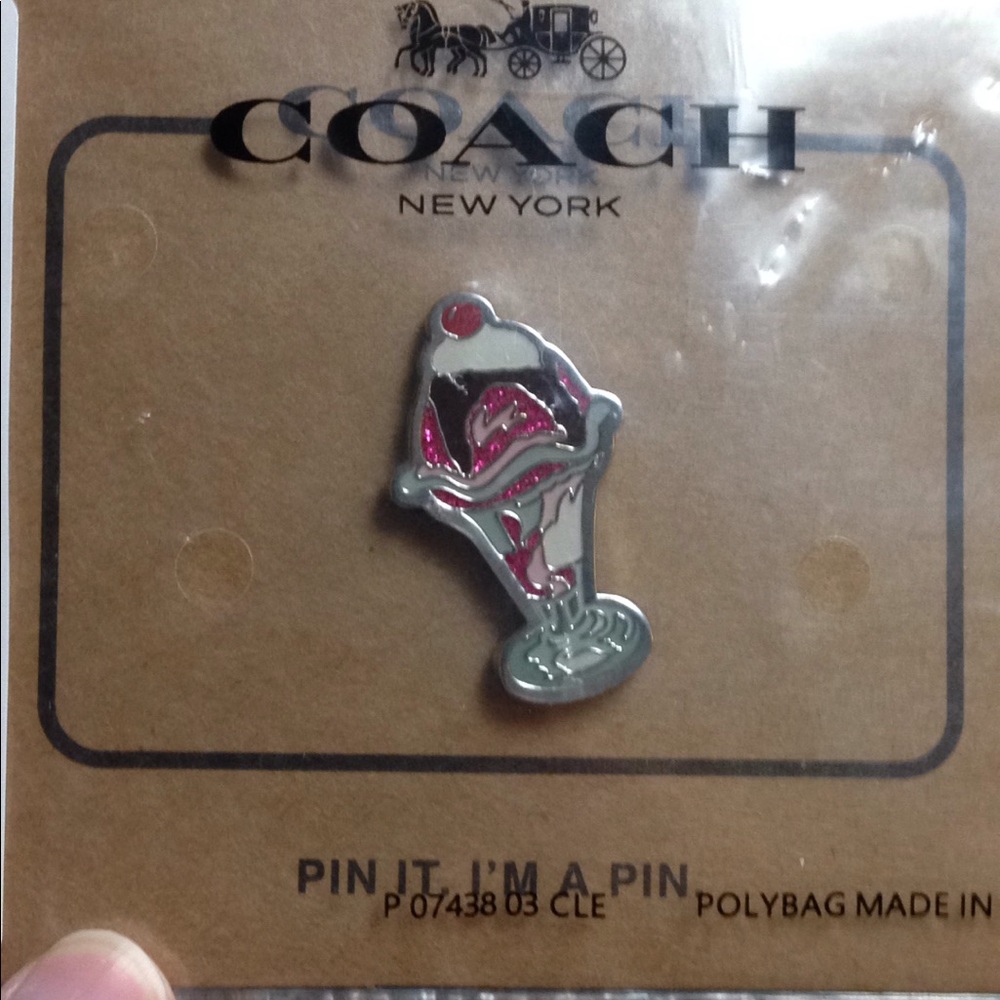 Coach limited edition ice cream sundae pin NWT